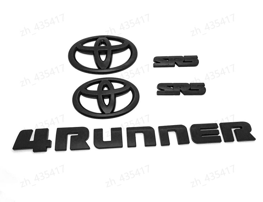 NEW For 2010 - 2024 TOYOTA 4RUNNER SR5 MATTE BLACKOUT EMBLEM OVERLAY KIT OEM SR5 NEW For 2010 - 2024 TOYOTA 4RUNNER SR5 MATTE BLACKOUT EMBLEM OVERLAY KIT OEM SR5