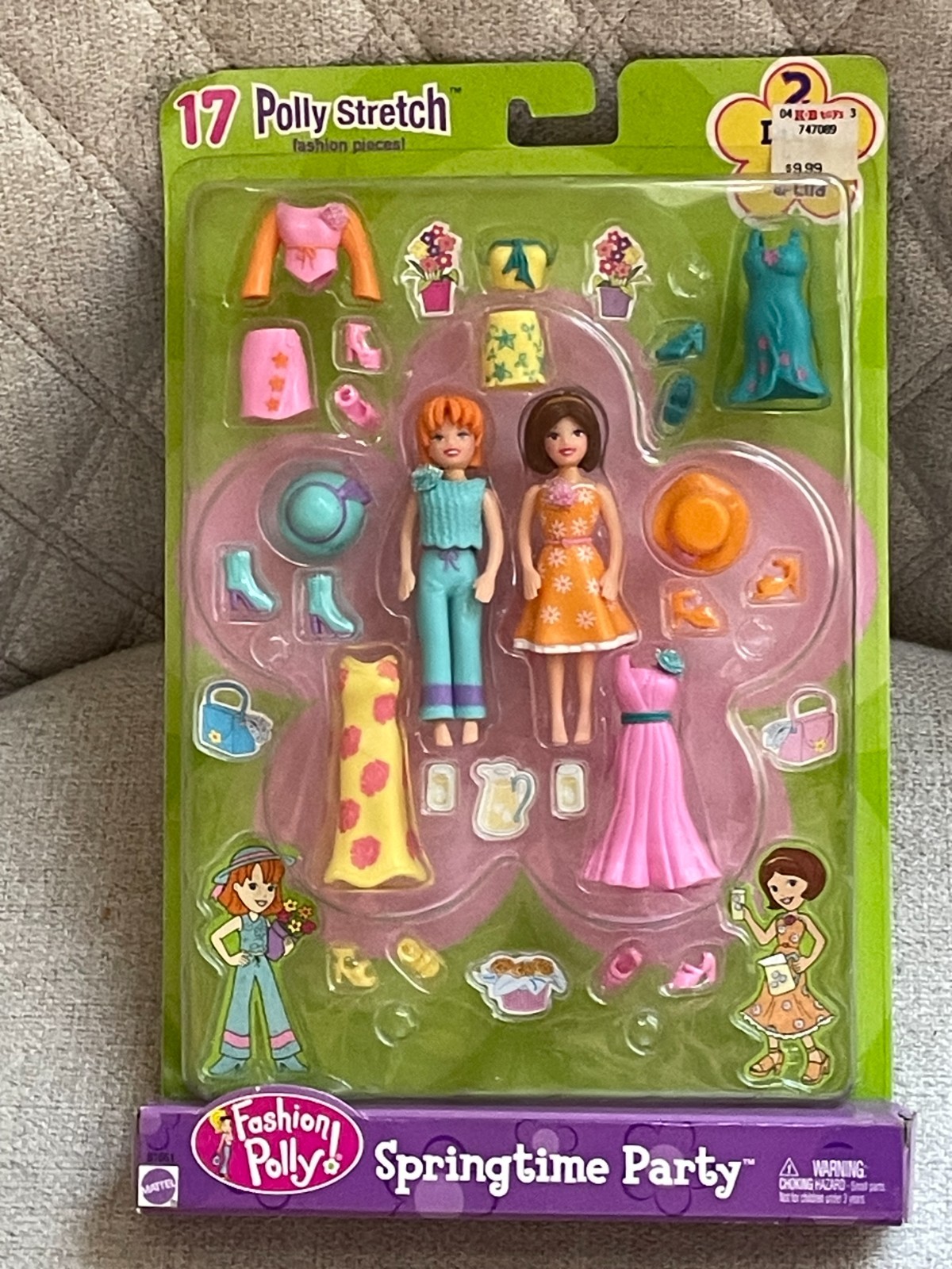 RARE VINTAGE 2002 MATTEL FASHION POLLY SPRINGTIME PARTY DOLL 17 PCS PLAYSET NEW RARE VINTAGE 2002 MATTEL FASHION POLLY SPRINGTIME PARTY DOLL 17 PCS PLAYSET NEW