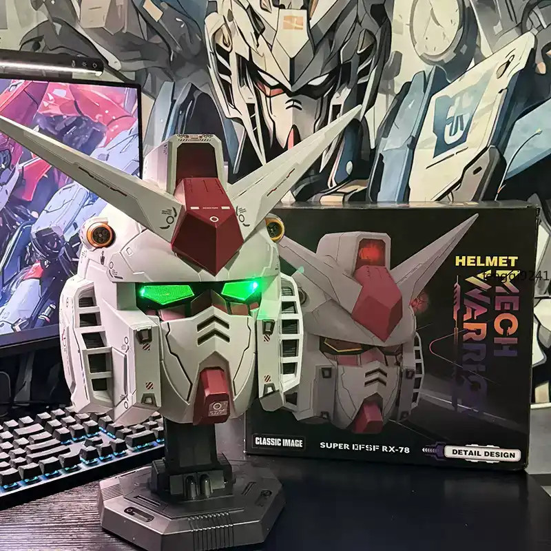 Mobile Suit RX-78-2 Helmet Wearable LED Light Up Full Helmet Cosplay Display