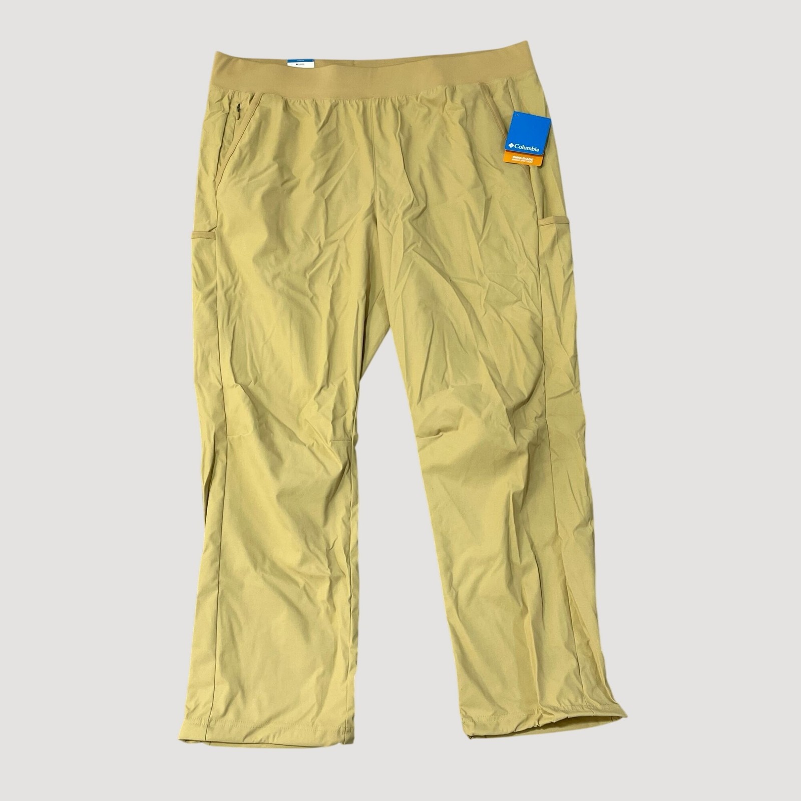 NWT Columbia Omni-Shade Active Fit Pants Womens XXL Beige Straight Leg