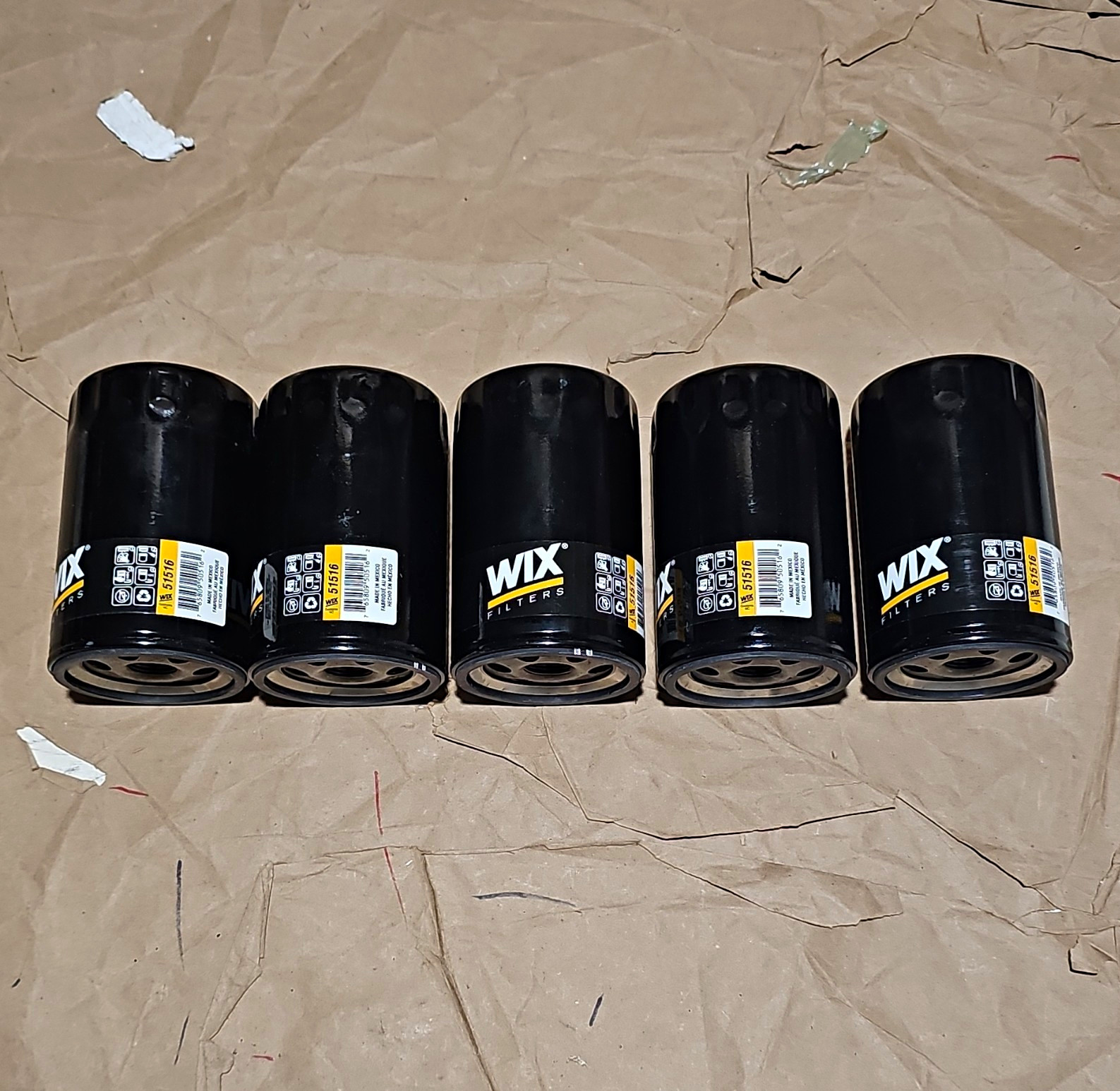5 Pack Wix 51516 Spin On Oil Filter NO BOXES Genuine Wix Engine Oil Filter Spin