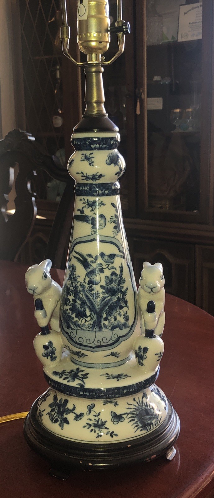Super Rare Vintage Porcelain Lamp Unique Super Collectible