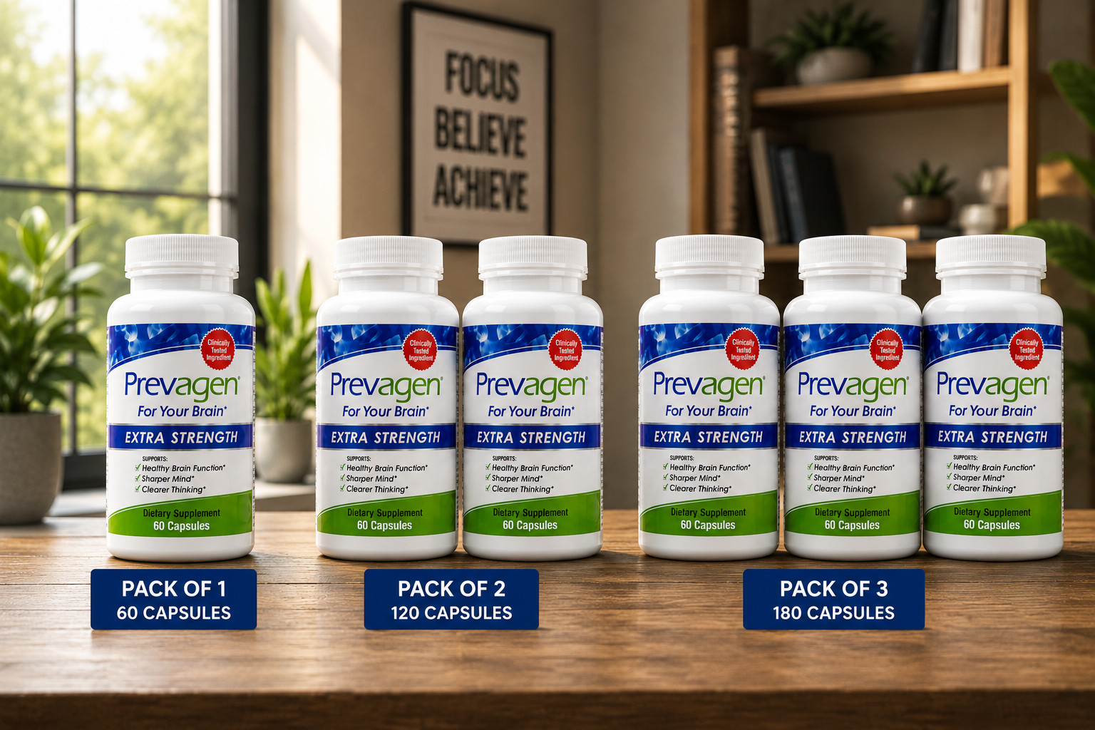 Pack of 1,2,3  PreEvagen Extra Strength Dietary Supplement 60 Cap New Sealed