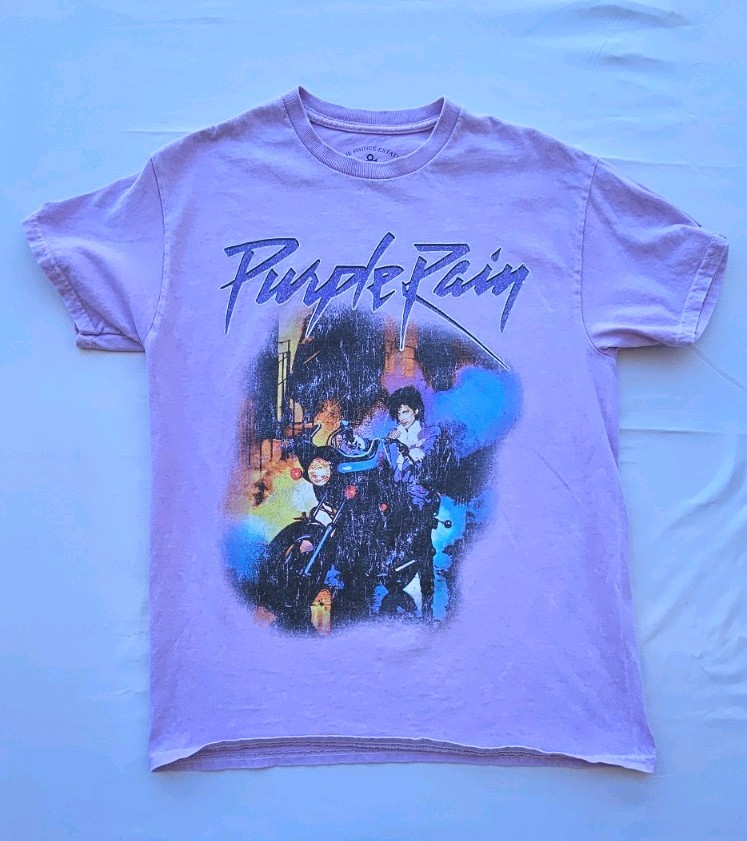 Prince Purple Rain Official Merchandise T-Shirt Size M Graphic Front & Back Prince Purple Rain Official Merchandise T-Shirt Size M Graphic Front & Back