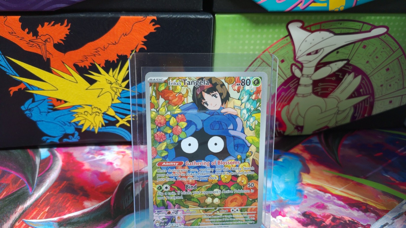 Pokemon Erika\'s Tangela 218/217 Ascended Heroes Illustration Rare NM Near Mint