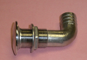 Attwood Stainless Steel Thru-Hull 90 Degree Connector Fitting 1-1/8 Attwood Stainless Steel Thru-Hull 90 Degree Connector Fitting 1-1/8