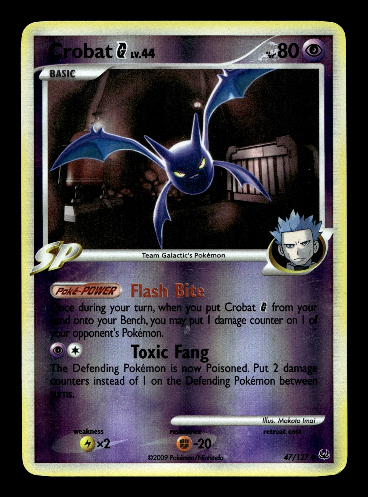 Crobat G 47/127 Reverse Holofoil Platinum Uncommon Pokemon TCG