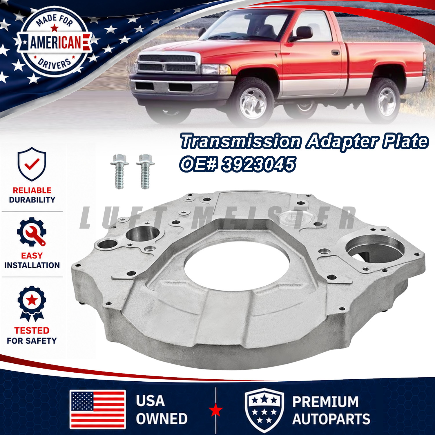 NEW 3923045 For Dodge Ram 5.9L Diesel Cummins 1994-02 Transmission Adapter Plate
