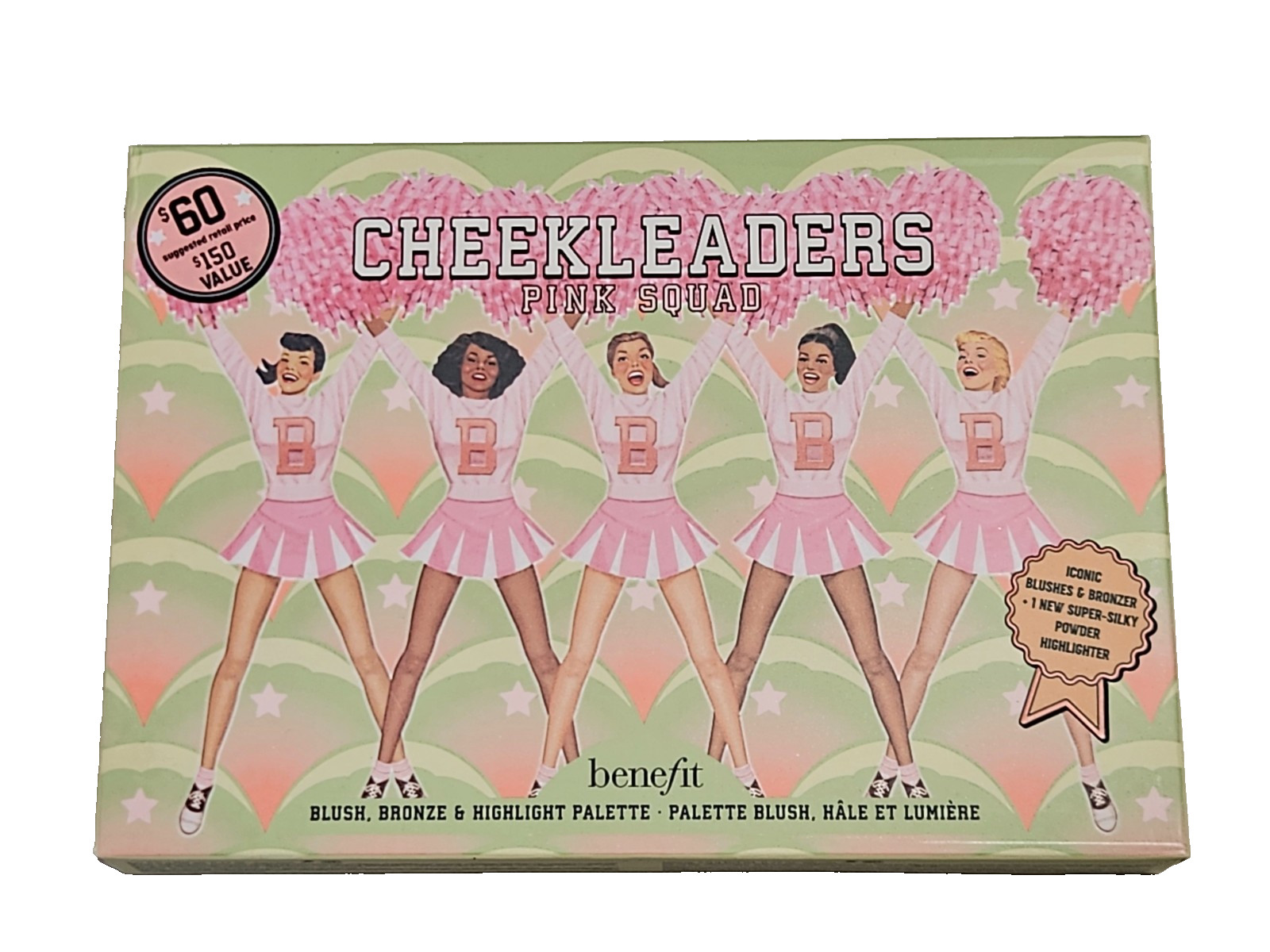 Benefit Cheekleaders Pink Squad Pressed Powder Blush Bronzer Highlighter