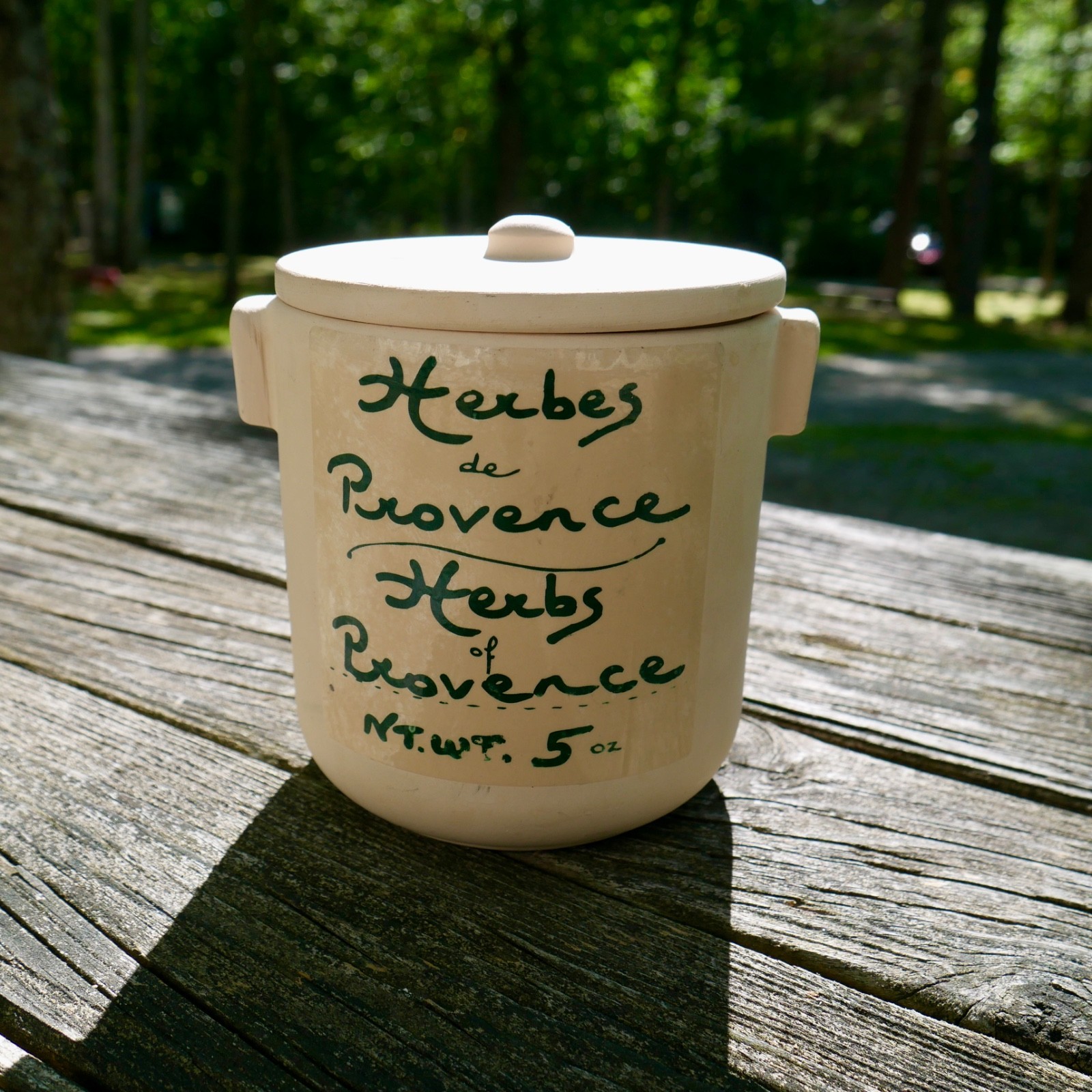 Vintage Aux Anysetiers du Roy Herbes de Provence 5 Oz Ceramic Crock France