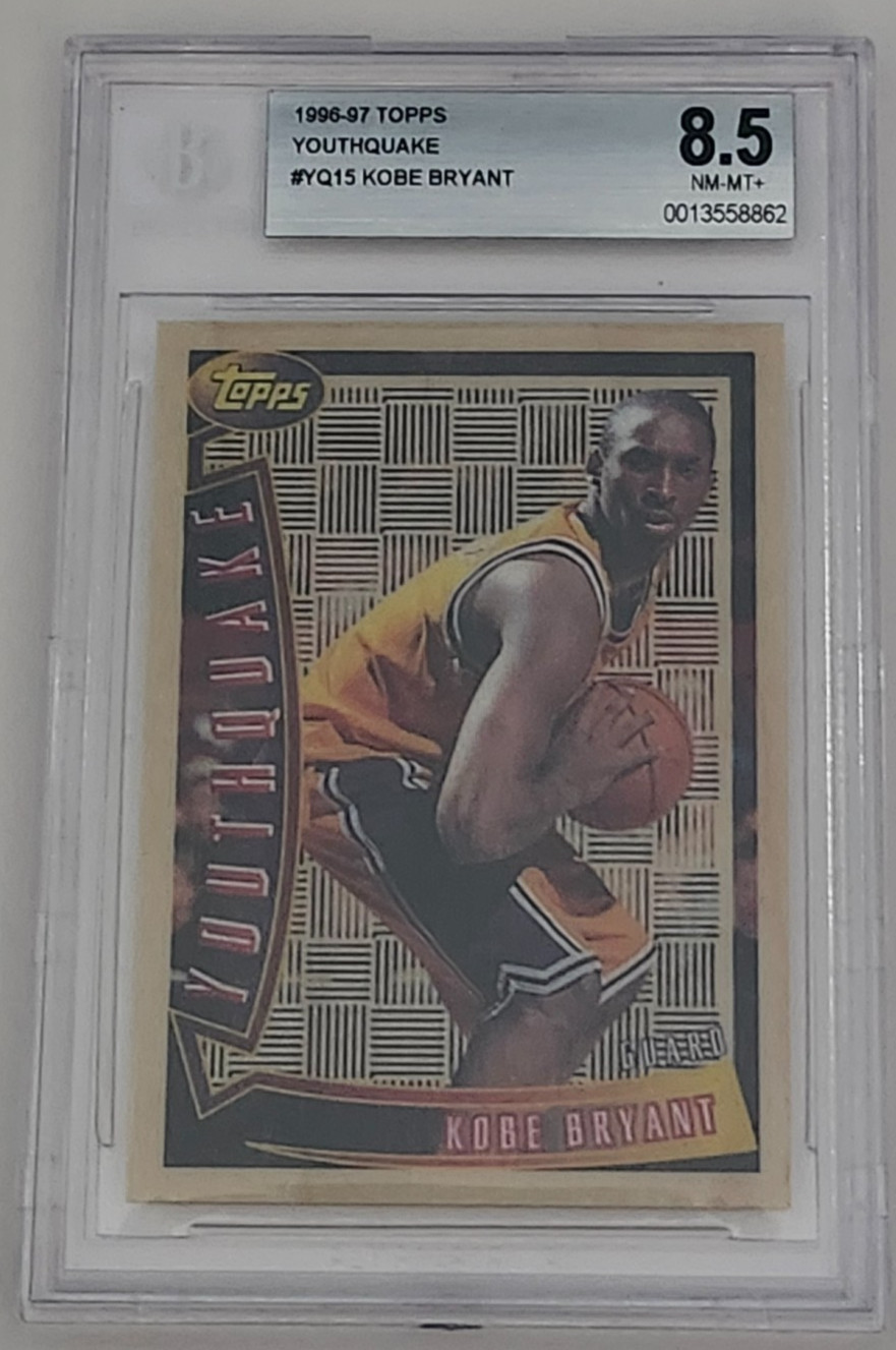 1996-97 Topps Kobe Bryant Youthquake Insert Rookie Card #YQ15 BGS Graded 8.5