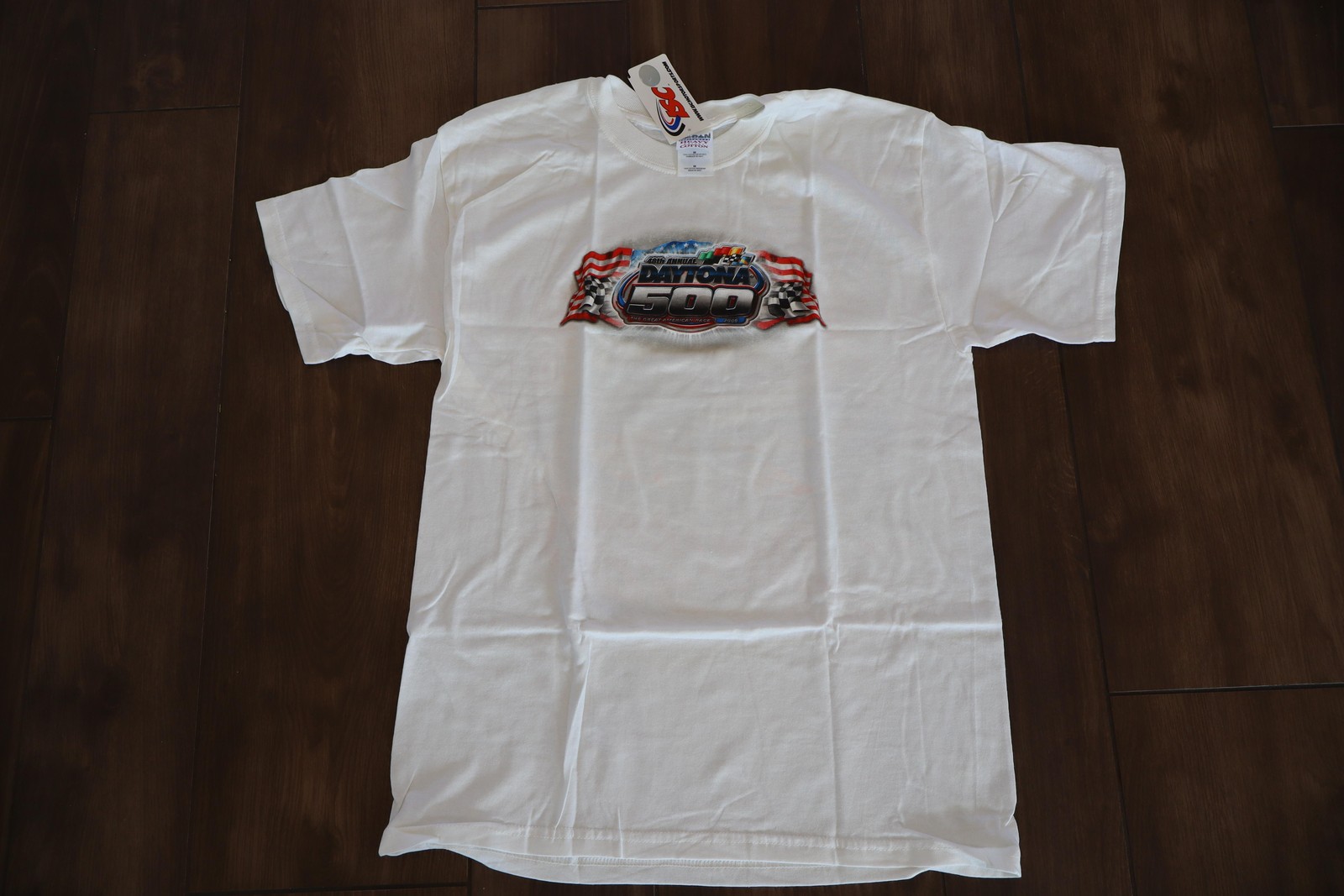 Vtg Daytona 500 Shirt Mens Medium Deadstock NASCAR Racing 2006 Gildan Eagle Flag