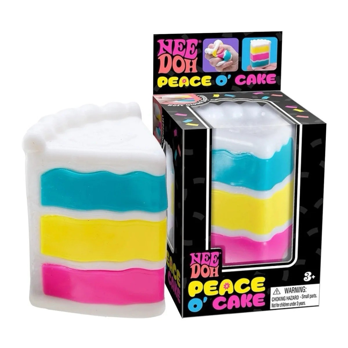 NeeDoh Piece O Cake Squishy Toy Stress Relief Fidget Sensory Squeeze Gift