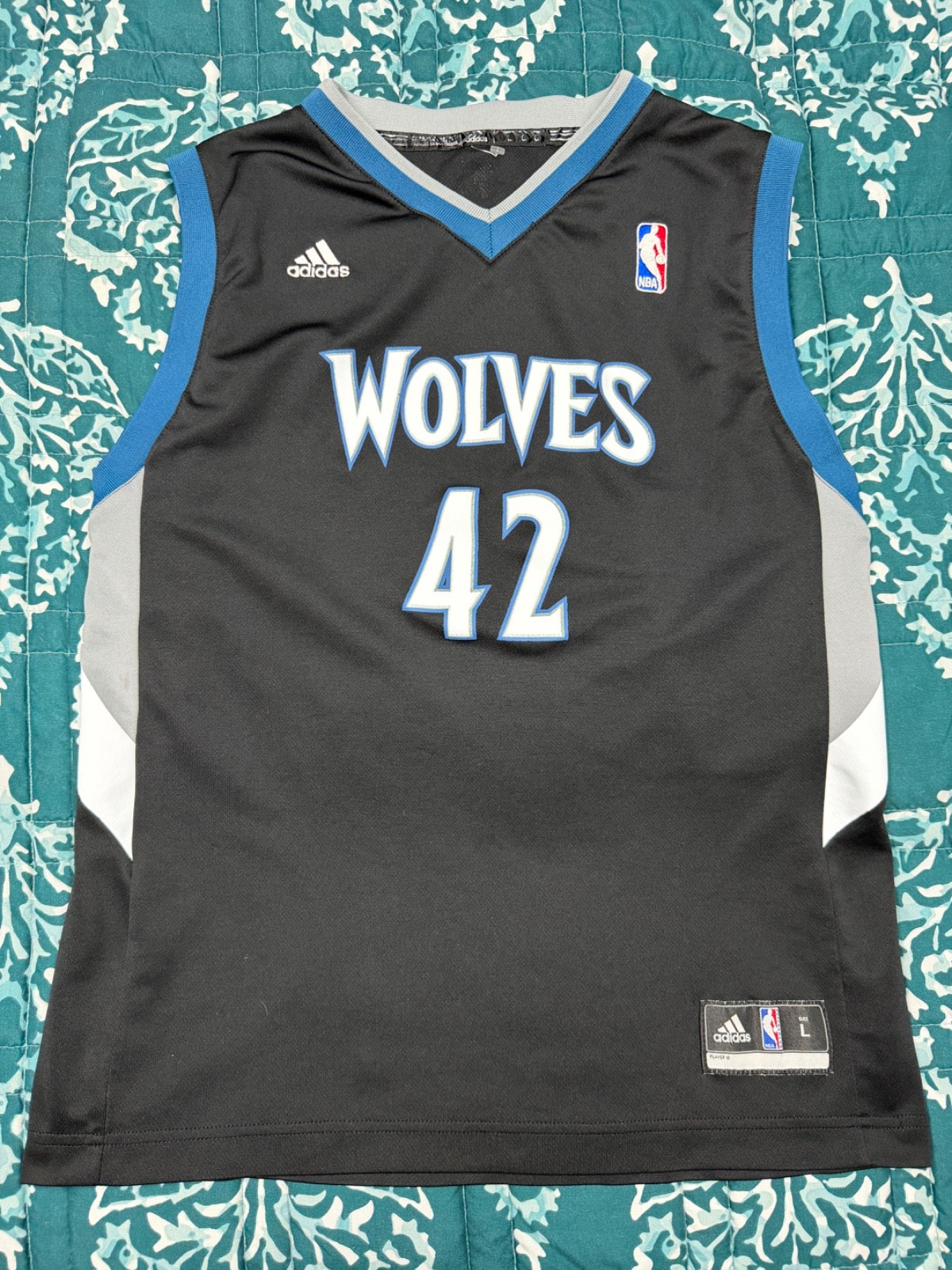 Kevin Love #42 Minnesota Timberwolves Adidas NBA Jersey Youth Large Black