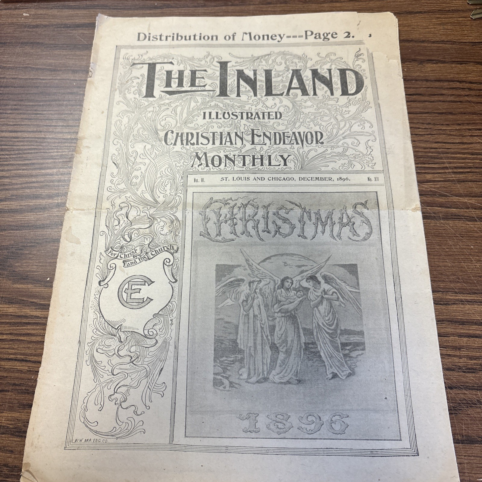 1896 The Inland Illustrated Christian Endeavor Monthly: Christmas Gifts & Mail