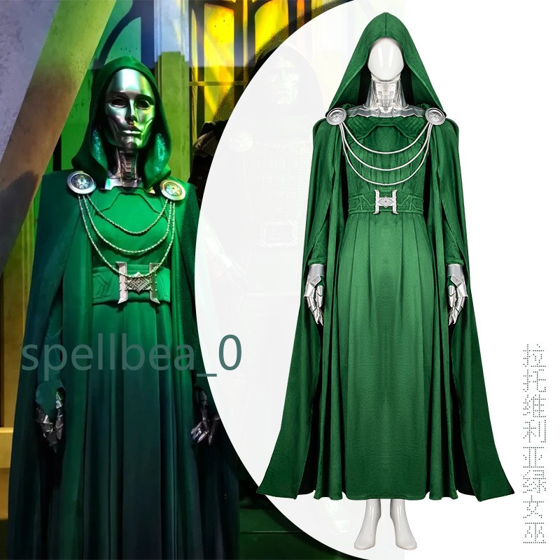 Avengers: Doomsday Latverian Witch Cosplay Costume Hooded Robe Halloween Outfit