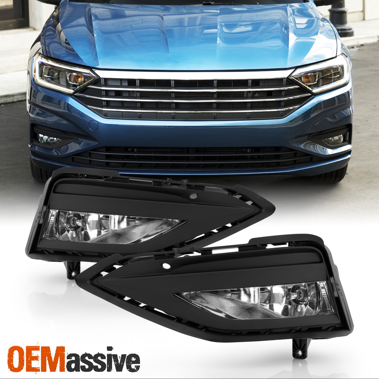 For 2019-2021 Volkswagen Jetta Sedan Fog Lights Bumper Driving Lamps w/ Switch