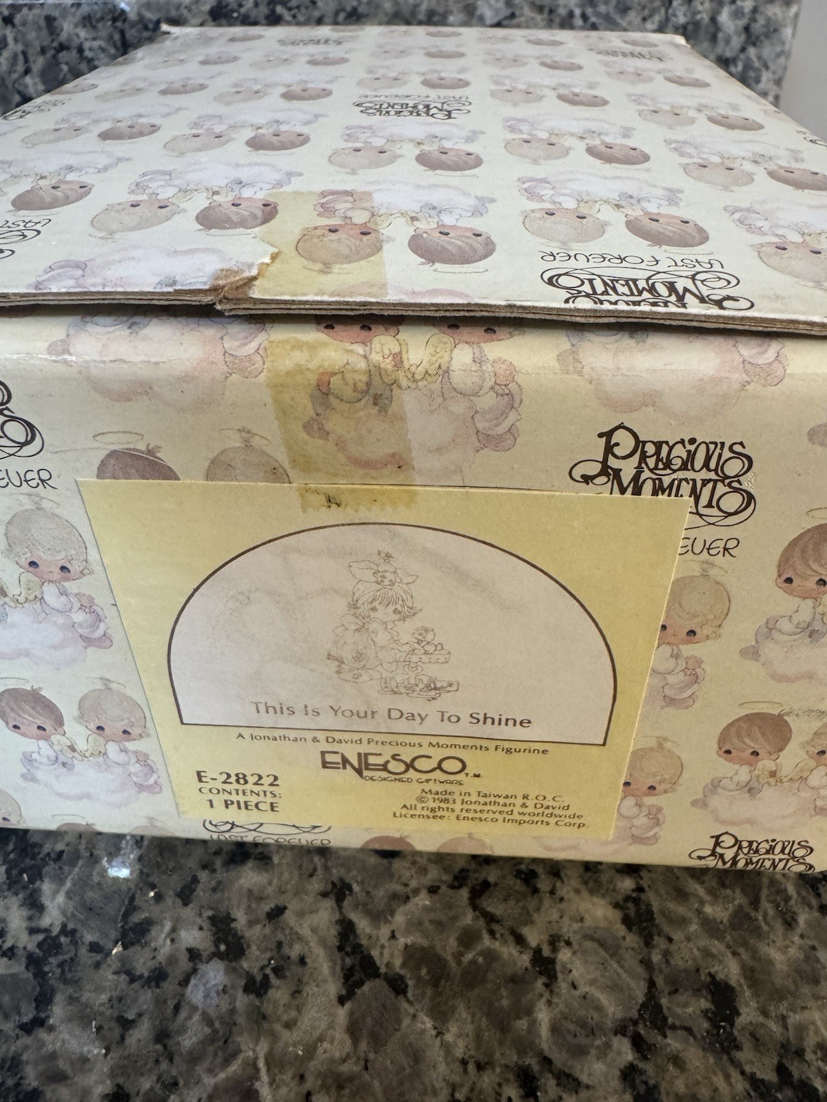 Enesco Precious Moments Figurine E-2822 This Is Your Day To Shine 1983 Vintage 
