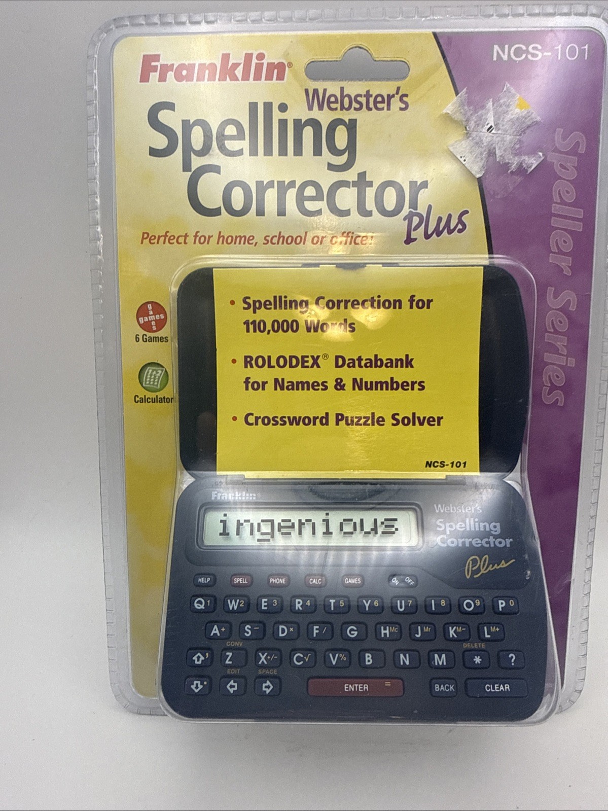 Vintage Franklin Webster Spelling Corrector Plus NEW Sealed 1999 J1 Vintage Franklin Webster Spelling Corrector Plus NEW Sealed 1999 J1