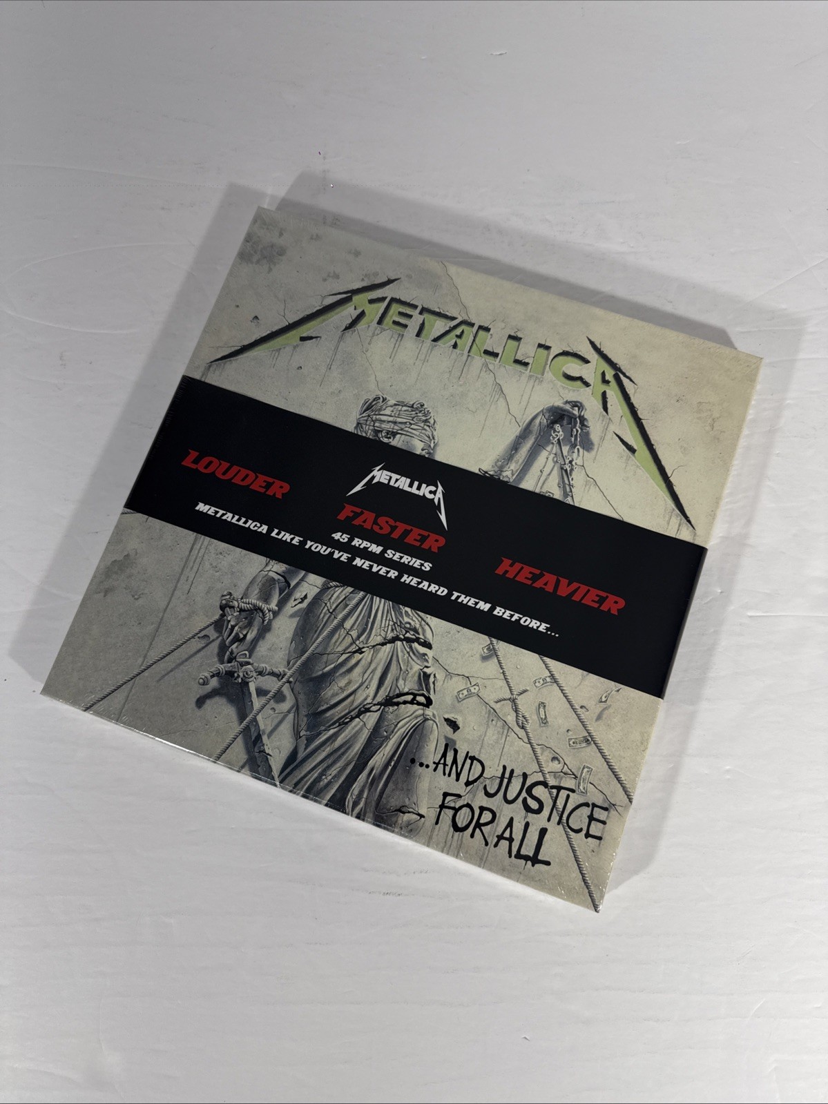 METALLICA AND JUSTICE FOR ALL LIMITED EDITION 4LP 45RPM SERIES VINYL BOX SET METALLICA AND JUSTICE FOR ALL LIMITED EDITION 4LP 45RPM SERIES VINYL BOX SET