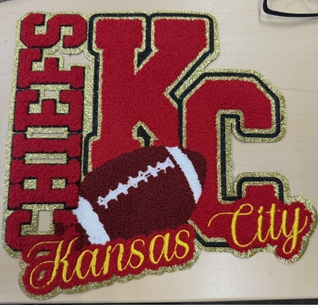 KC Chiefs Iron on Patch 10x10