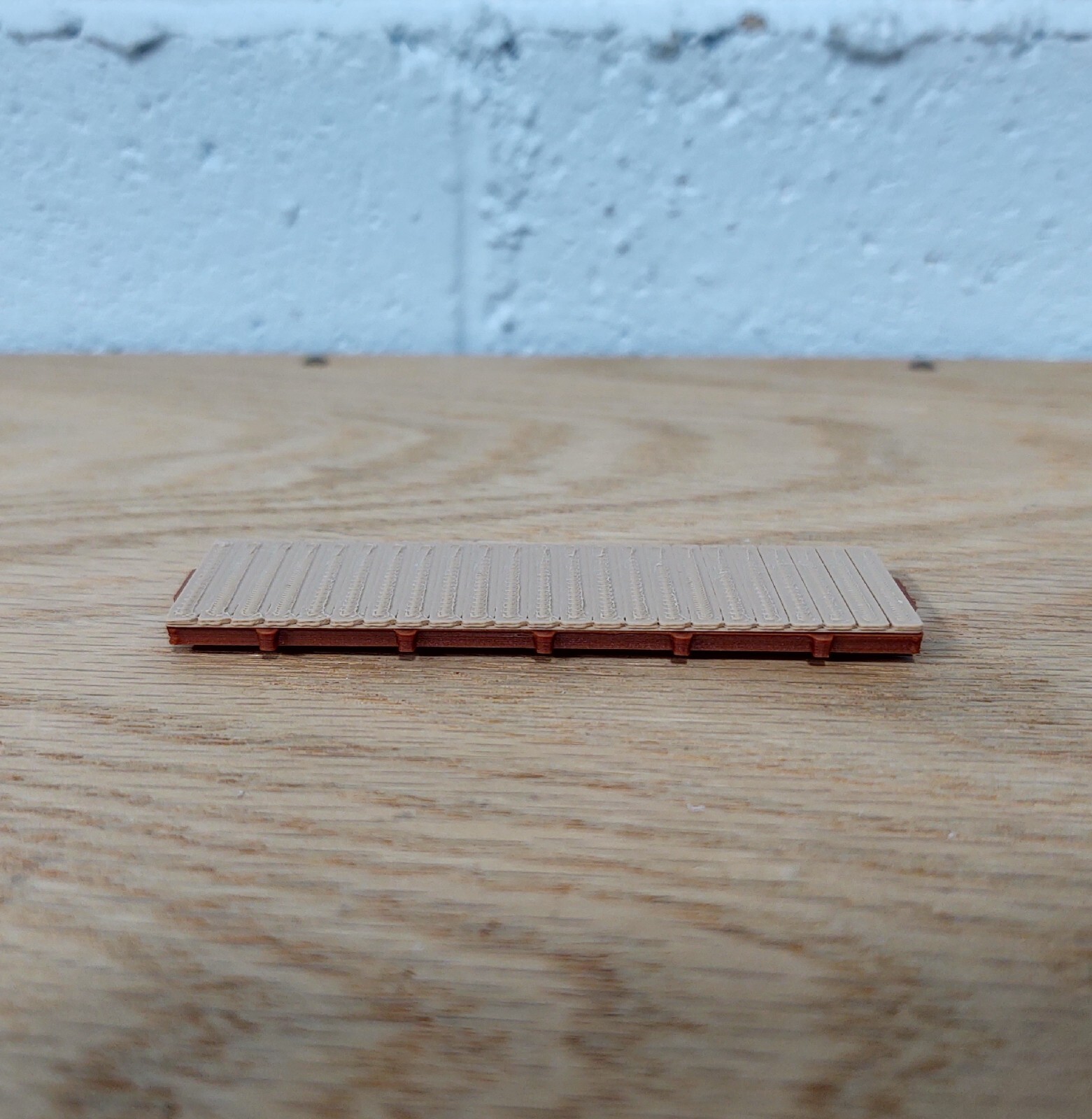 HOn30 Scale 22ft FLAT CAR kit. No trucks/couplers. OXIDE RED. 3D Print. NEW