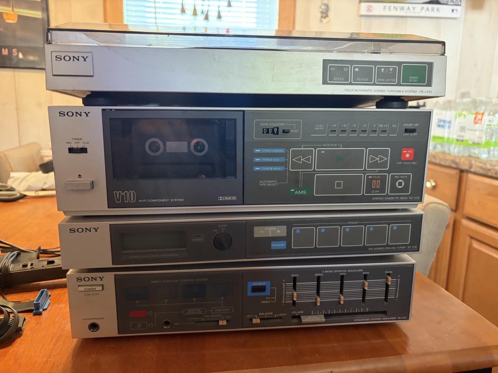 Vintage 1980s SONY PS-LX10 Stereo Amp Cassette Tuner Turntable Complete System