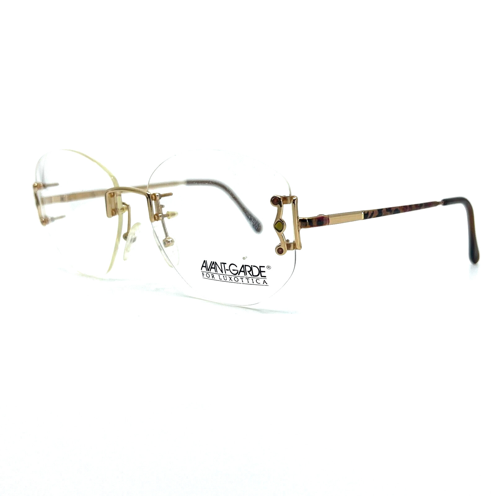 Vintage Luxottica 7570 GOLDELCROPLATED GOLD Metal Frames 55[]18 130 mm