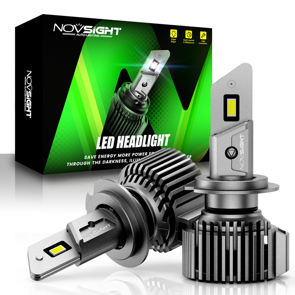 NOVSIGHT Low Beam N52 OE Style Fit H7 LED Headlight Bulbs 90W 6500K White 2 Pack