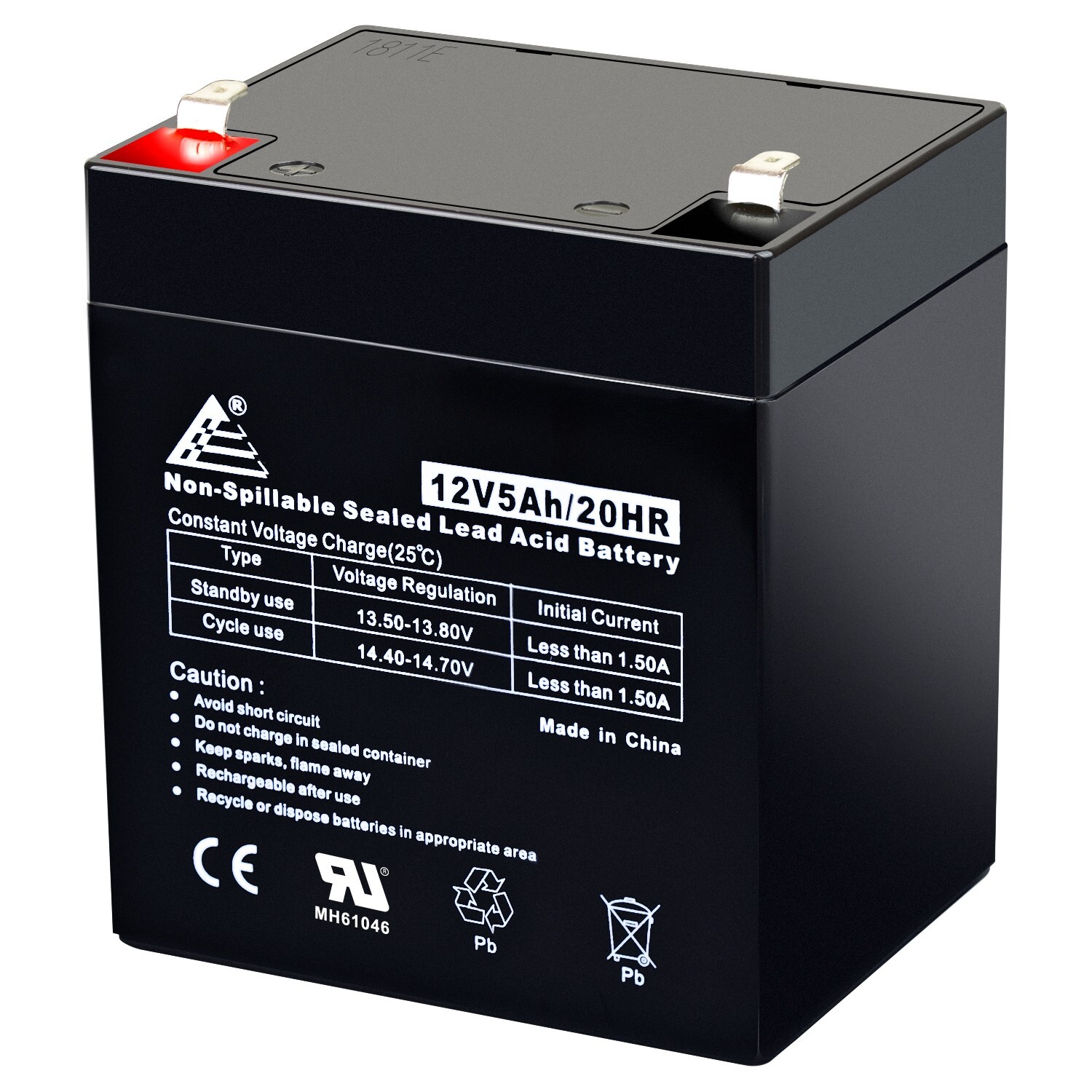 12V 5AH SLA Battery Replacement for WEIZE 12V 4AH, 4.5AH, 5AH