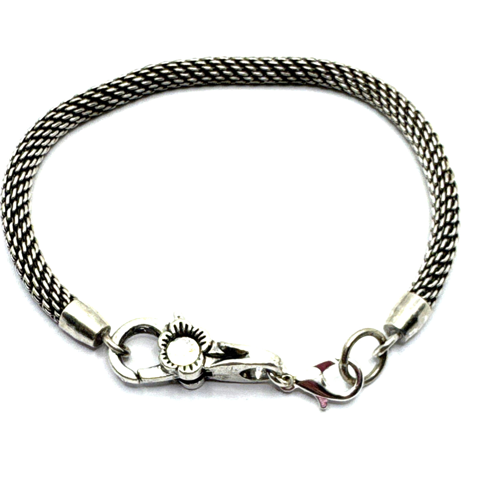 Brighton Glam Mesh Charms/Beads Bracelet W/ Non-Brand Flower Clasp 8.5 Inches Brighton Glam Mesh Charms/Beads Bracelet W/ Non-Brand Flower Clasp 8.5 Inches