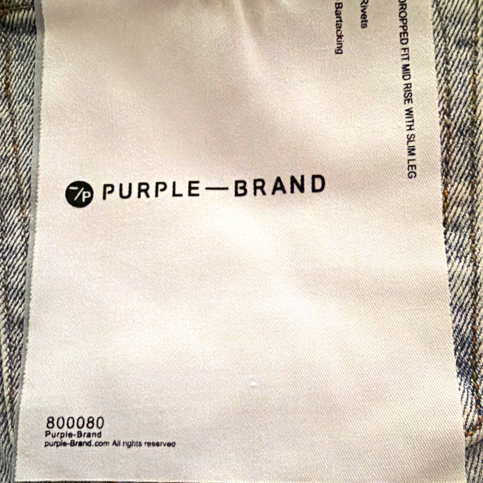 PURPLE BRAND Men\'s Distressed Light Wash Slim Fit Skinny Denim Jeans NWT