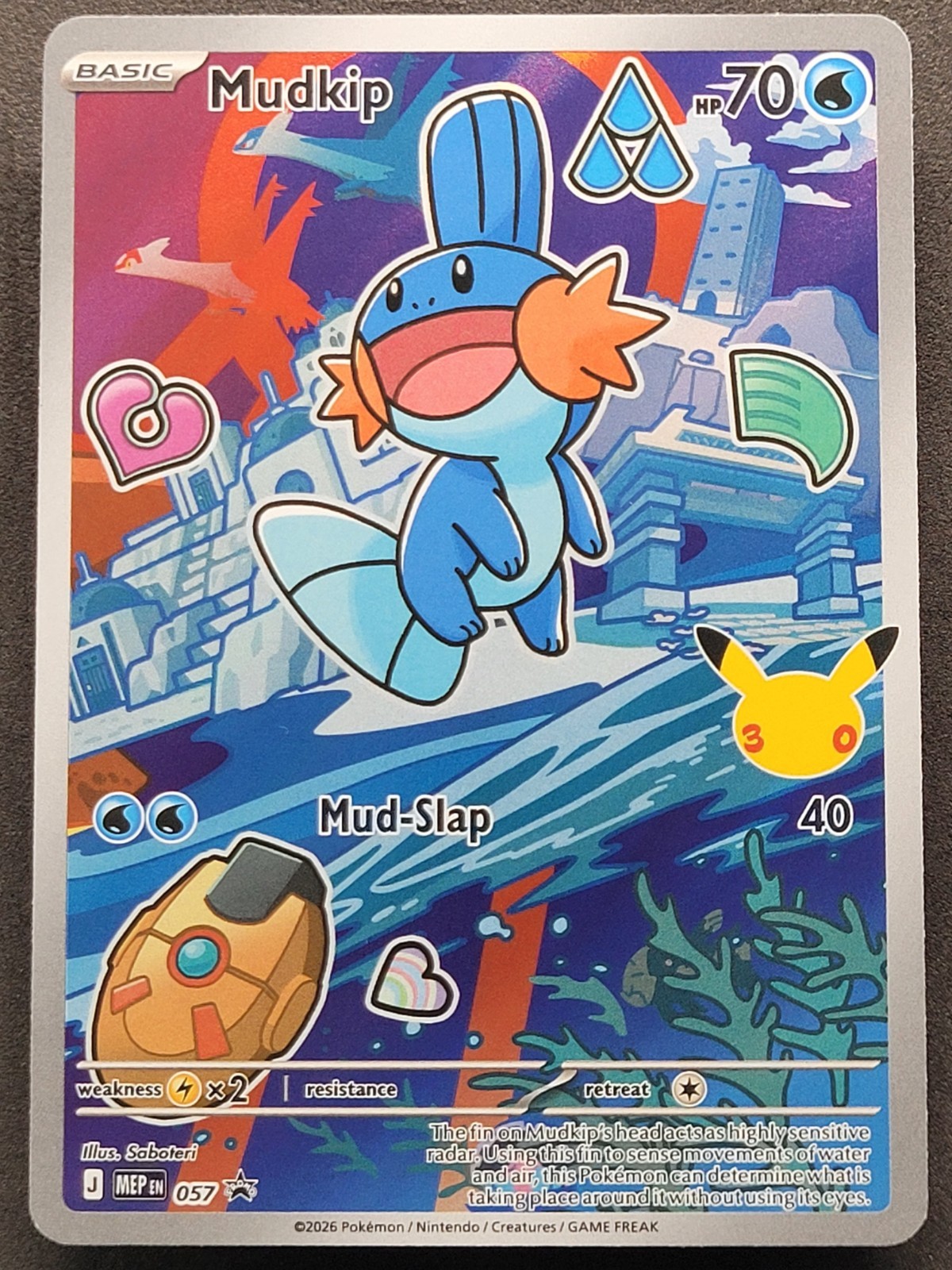 Mudkip 057 Illustration Rare Black Star Promo Pokemon TCG