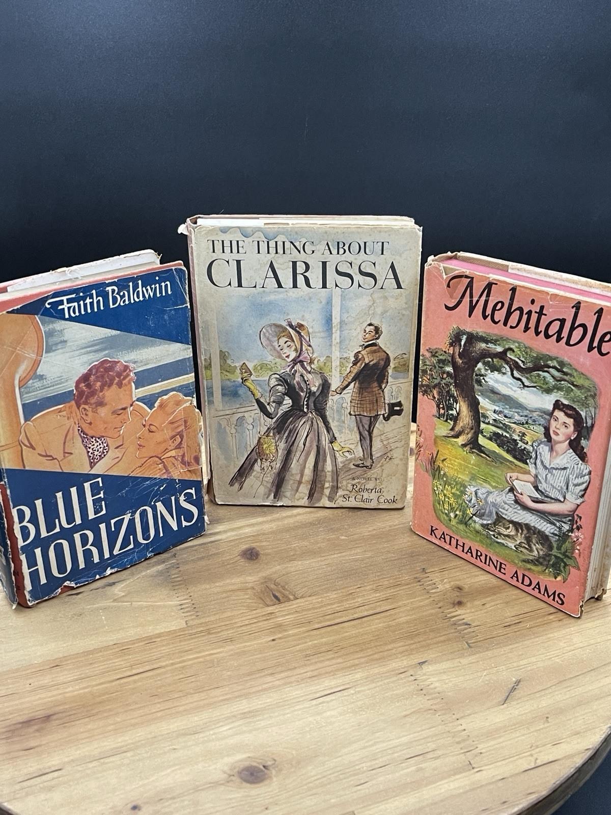 VTG Lot of 3 Hardcover Books Mehitable Blue Horizons The Thing About Clarissa VTG Lot of 3 Hardcover Books Mehitable Blue Horizons The Thing About Clarissa