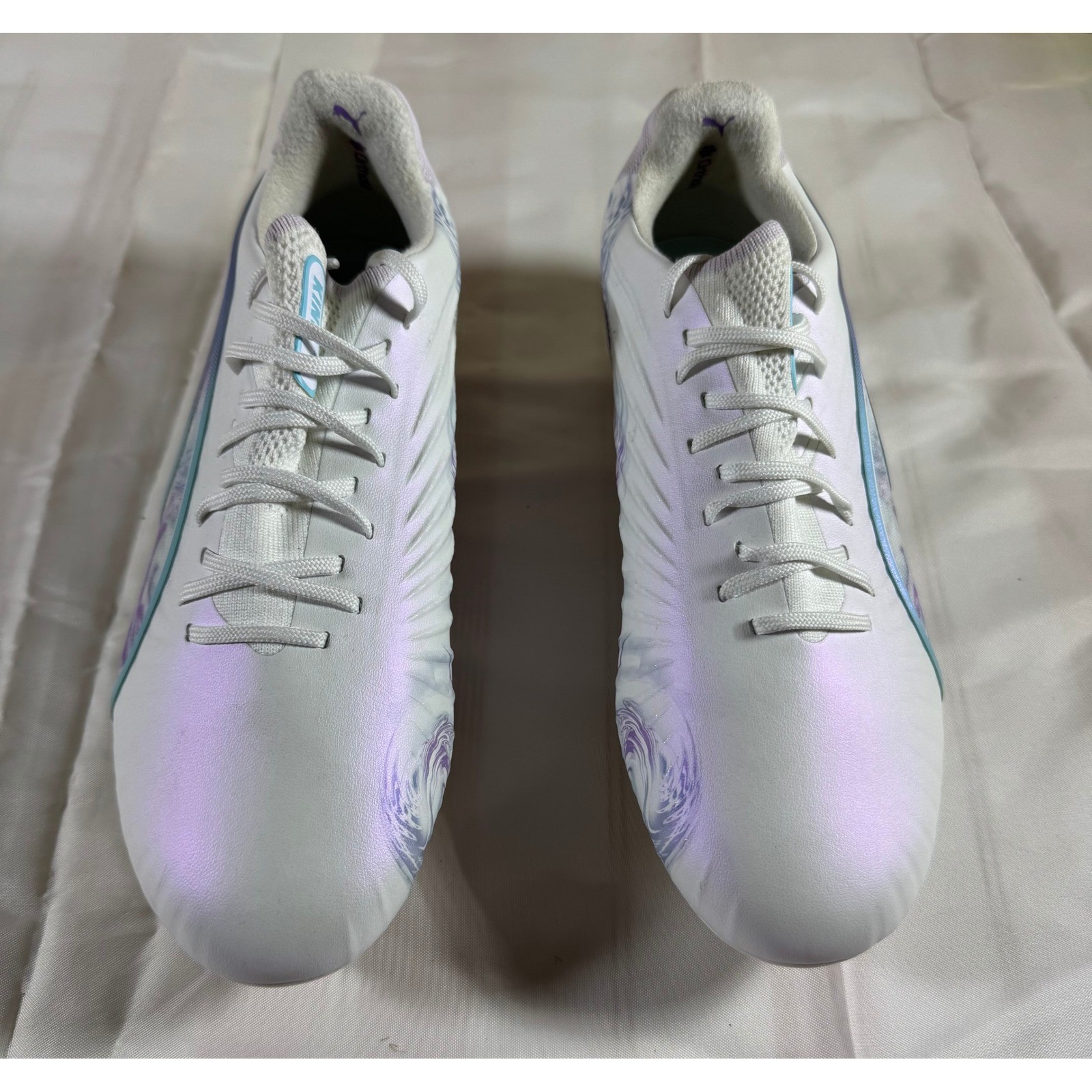 Puma King Ultimate FG/AG Soccer Cleats White Violet 108187-01 Womens 7