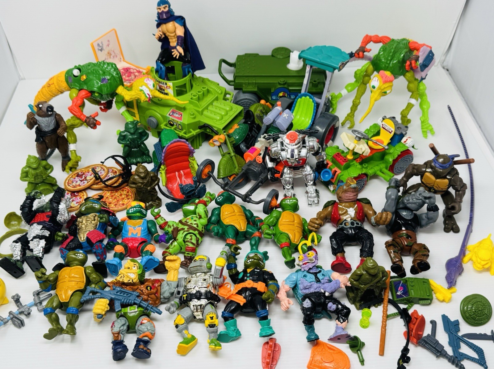 Vtg Teenage Mutant Ninja Turtles TMNT 90s Mixed Lot Figures Vehicles Accessories