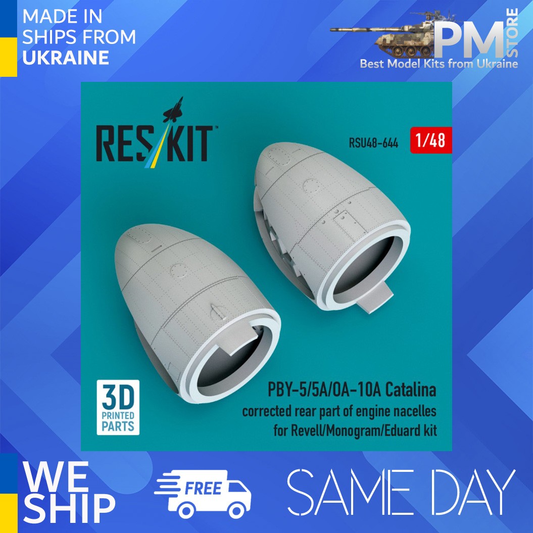 Reskit RSU48-0644 1/48 ​​PBY-5/5A/OA-10A Catalina corrected rear part 3D Printed
