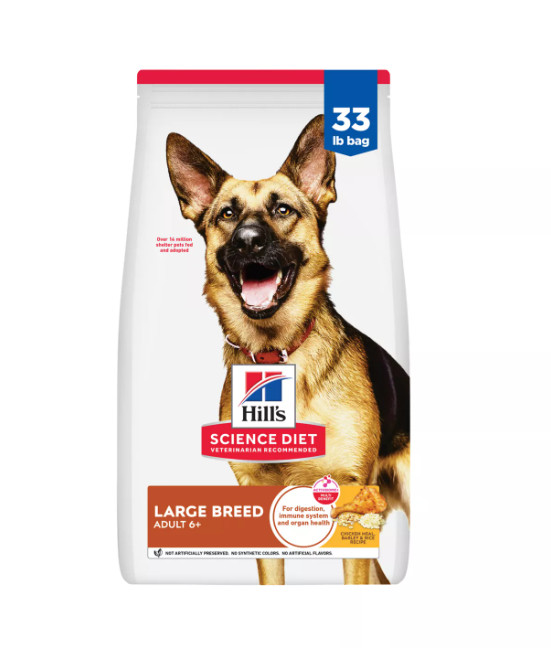 Hill\'s Science Diet Large Breed 6+ Senior Dry Dog Food - Chicken Recipe 33 Lb