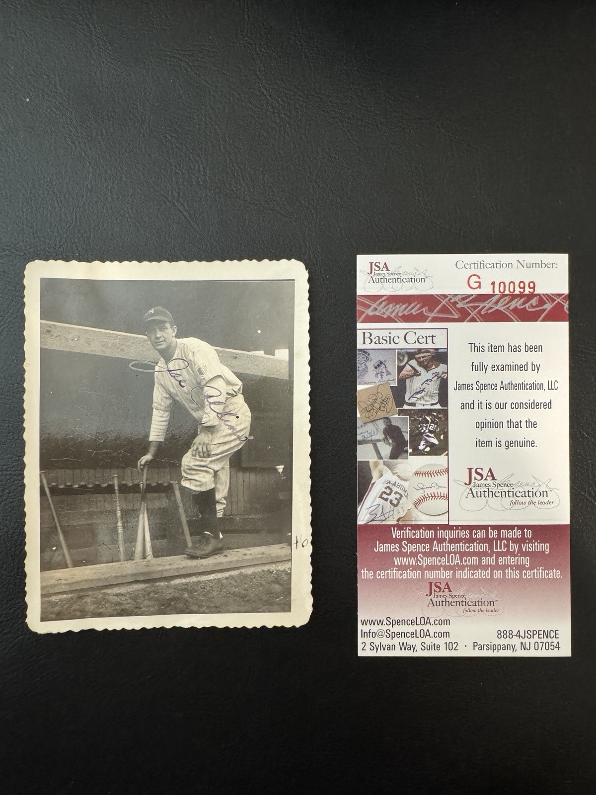 1948 JOE COLLINS Signed Type 1 Photo Snapshot Newark Bears Auto JSA Yankees 1948 JOE COLLINS Signed Type 1 Photo Snapshot Newark Bears Auto JSA Yankees