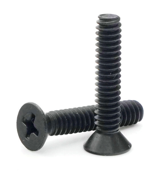 #8-32 | Black Oxide 18-8 SS Phillips Flat Head Machine Screws - Select Length