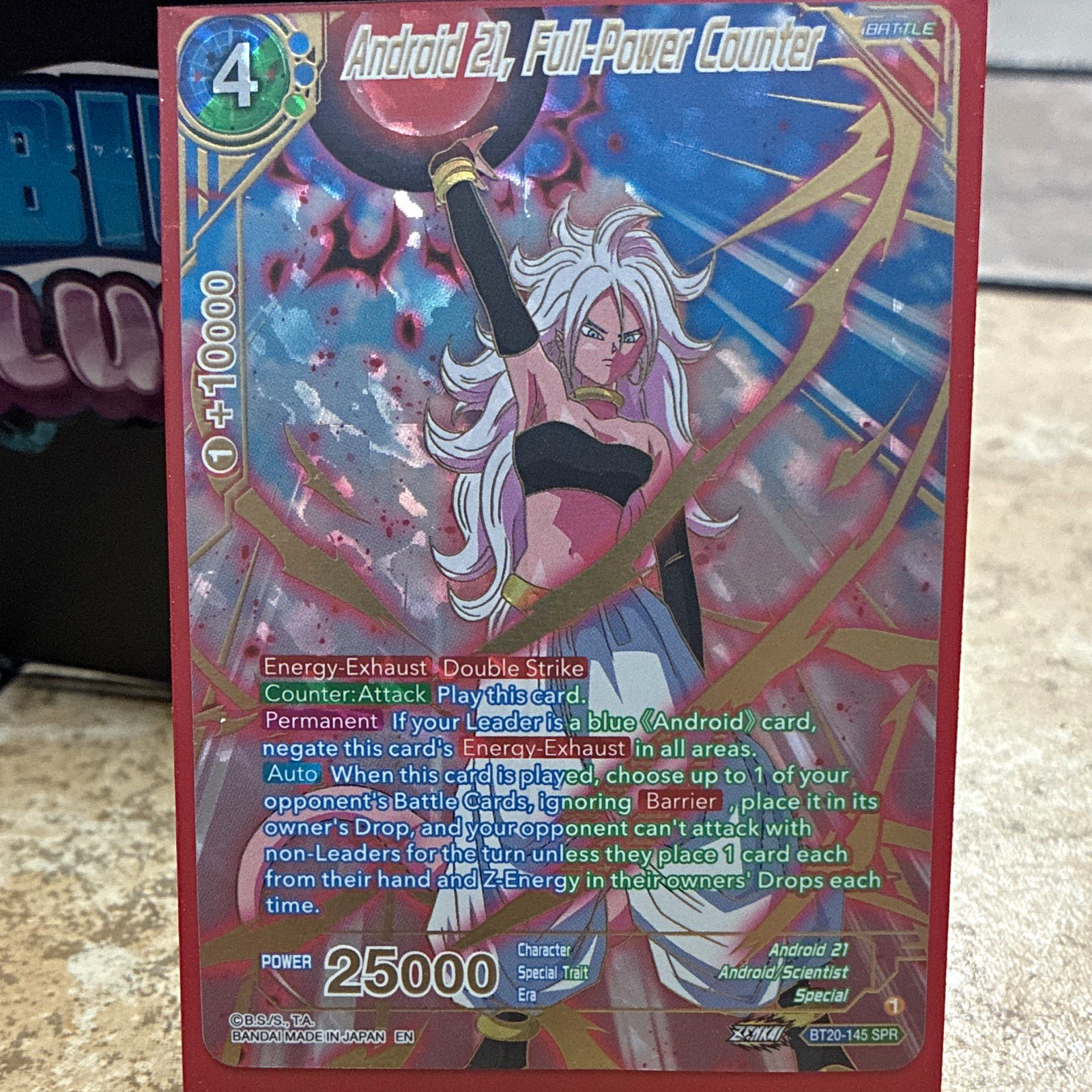 Bandai Android 21, Full-Power Counter BT20-145 SPR Foil EN Battle Bandai Android 21, Full-Power Counter BT20-145 SPR Foil EN Battle
