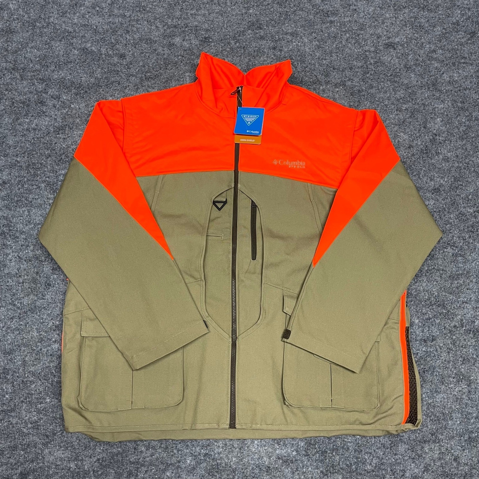 Columbia PHG Ptarmigan Interchange Parka Jacket Men XL Orange Tan 3-in-1 Hunting