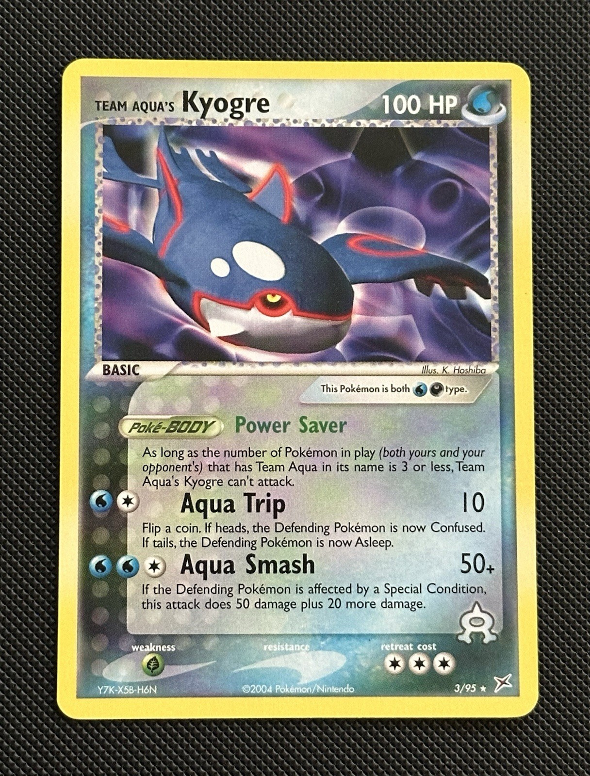 Team Aqua\'s Kyogre 3/95 Non Holo Rare De Exclusive Pokemon LP Team Aqua\'s Kyogre 3/95 Non Holo Rare De Exclusive Pokemon LP