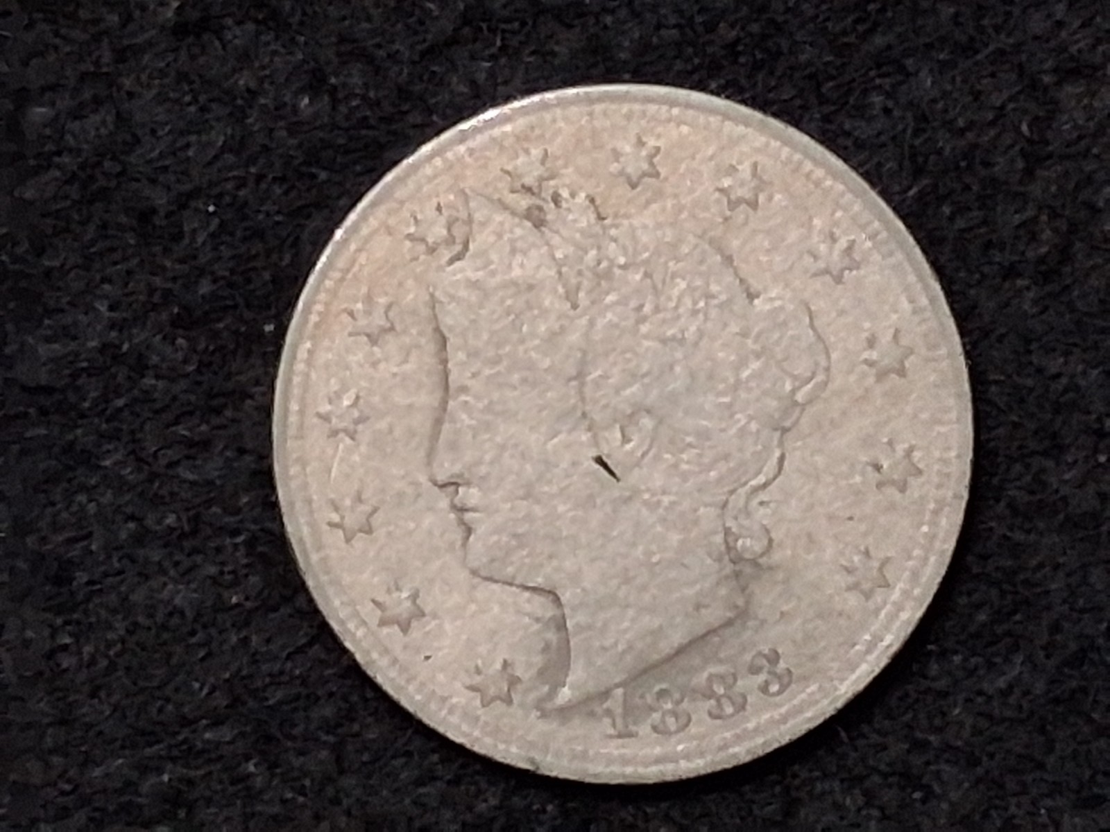 1883 Liberty V Nickel (With Cents)