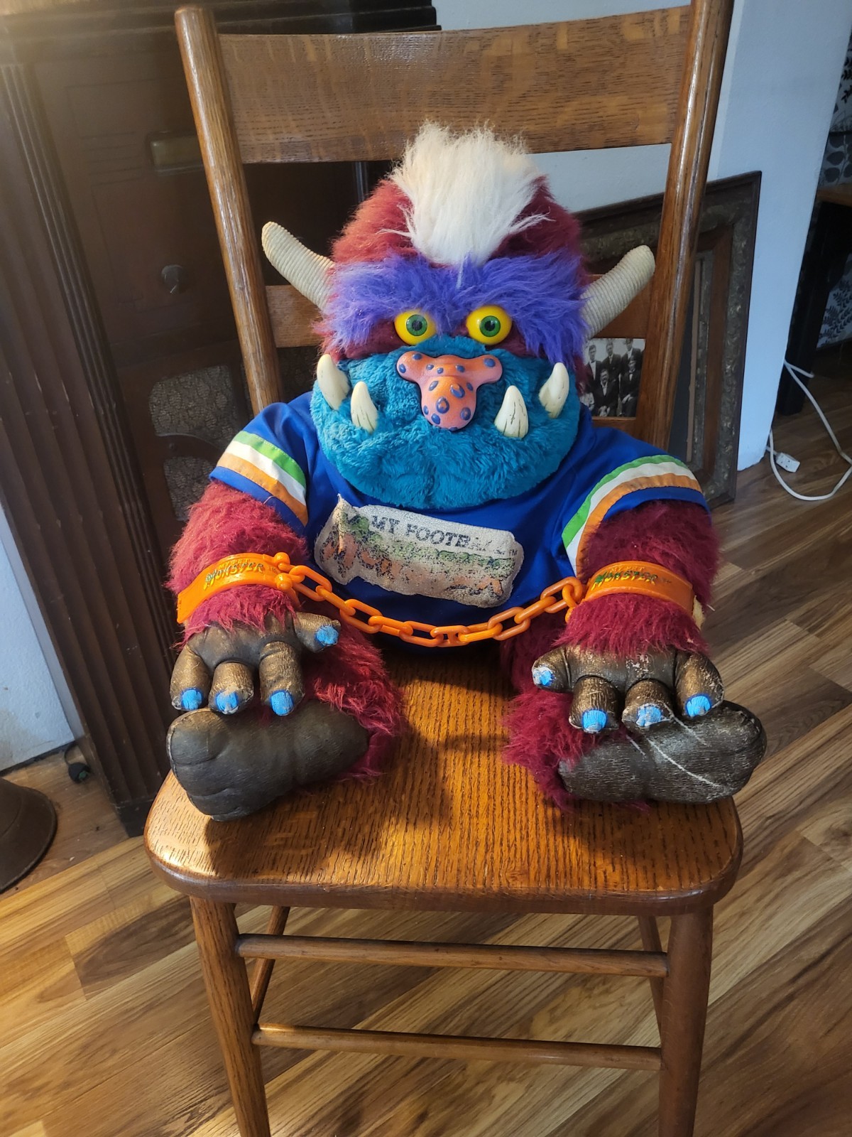 Vintage My Pet Football Monster Plush 1986 Amtoy 24\