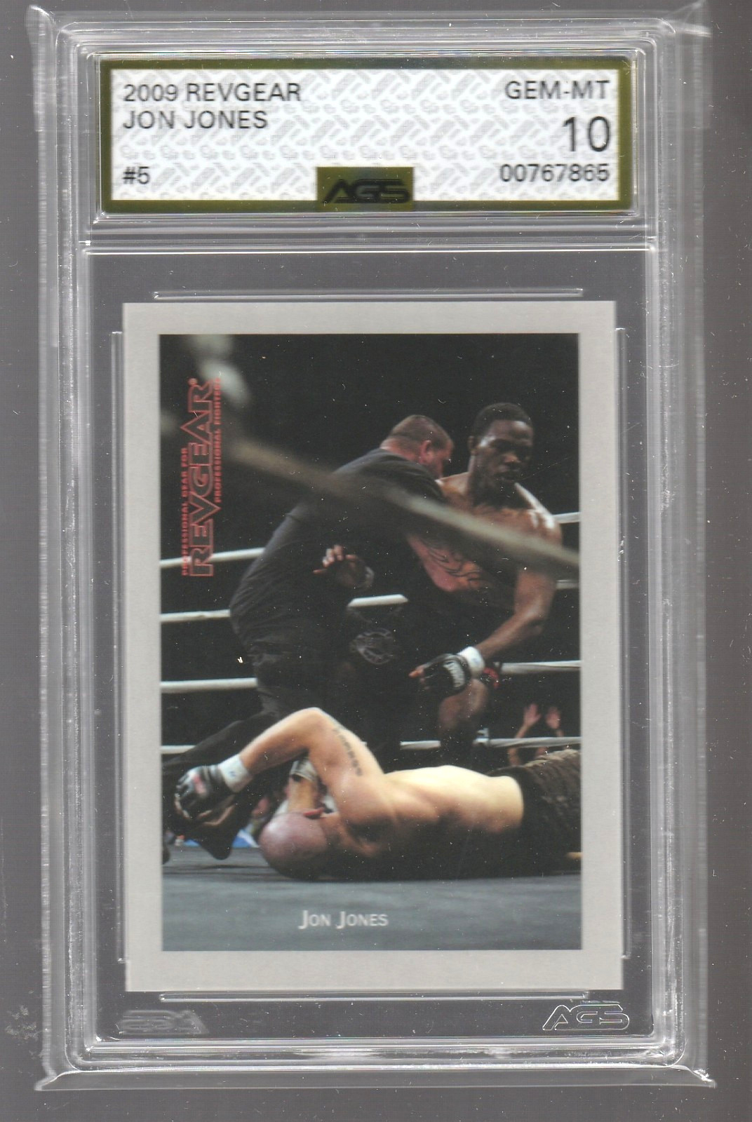 JON JONES REVGEAR PRE-UFC ROOKIE CARD 2009 AGS GRADED GEM MINT 10.0 HIGHEST