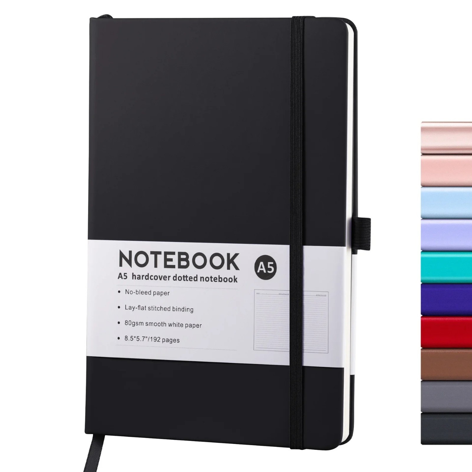 Hardcover Lined Notebook Journal For Writing 192 Pages Leather Thick College NEW
