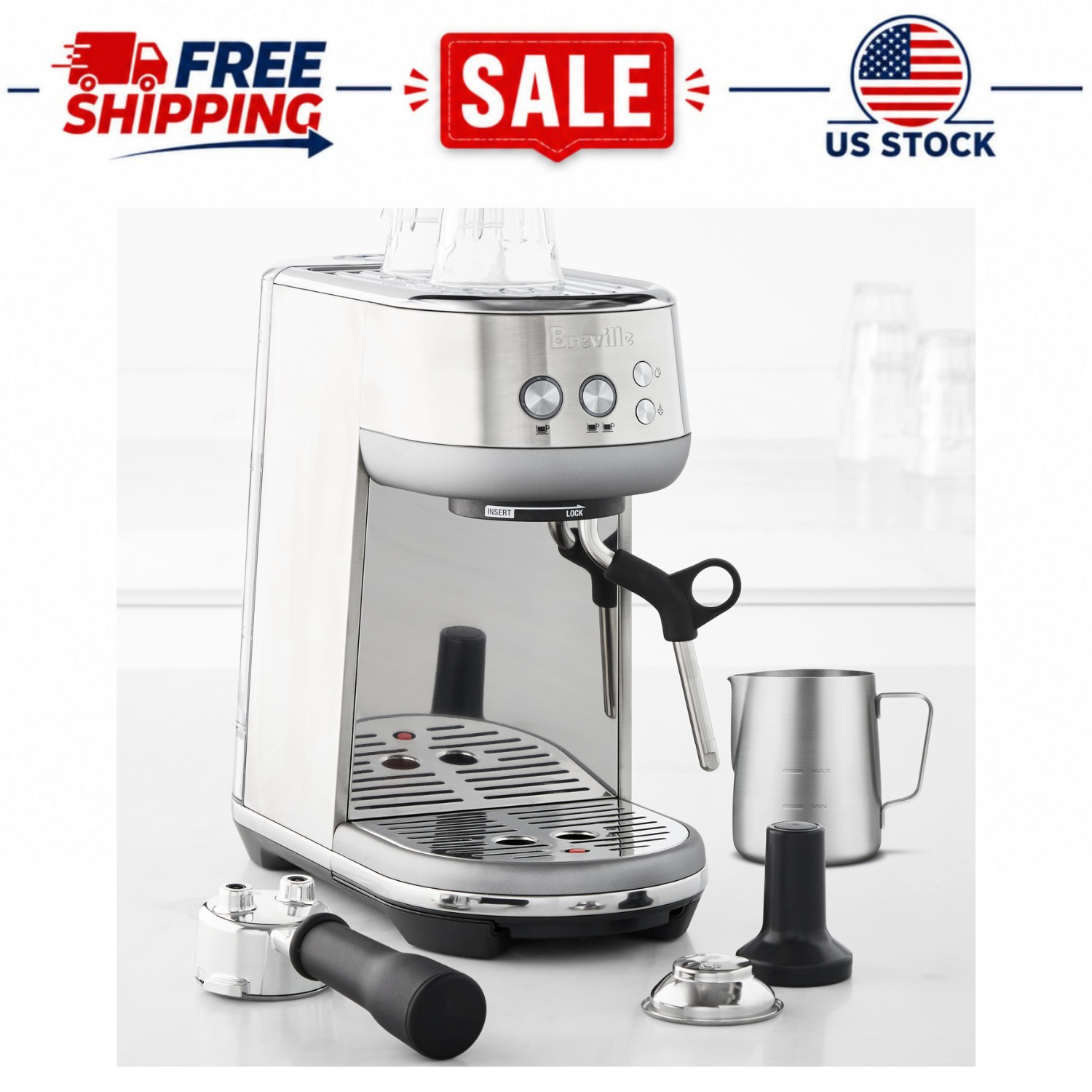🔥Hot Breville the Bambino Espresso Machine, Compact Coffee Maker ⚡