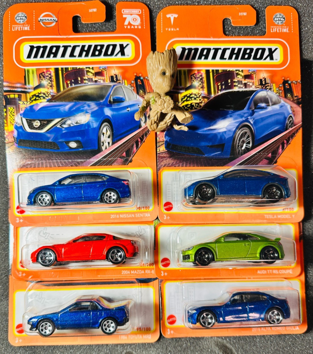 Lot of 6 - Matchbox - Tesla - Audi - Mazda - Nissan - Toyota - Alfa Romeo