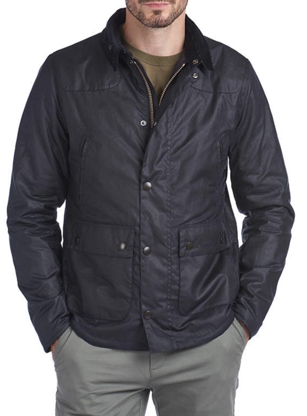 NWT Barbour Waxed Jacket XXL Men\'s Reelin Navy Blue Insulated Coat 2XL Slim Fit NWT Barbour Waxed Jacket XXL Men\'s Reelin Navy Blue Insulated Coat 2XL Slim Fit